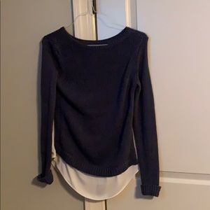Loft mixed media sweater